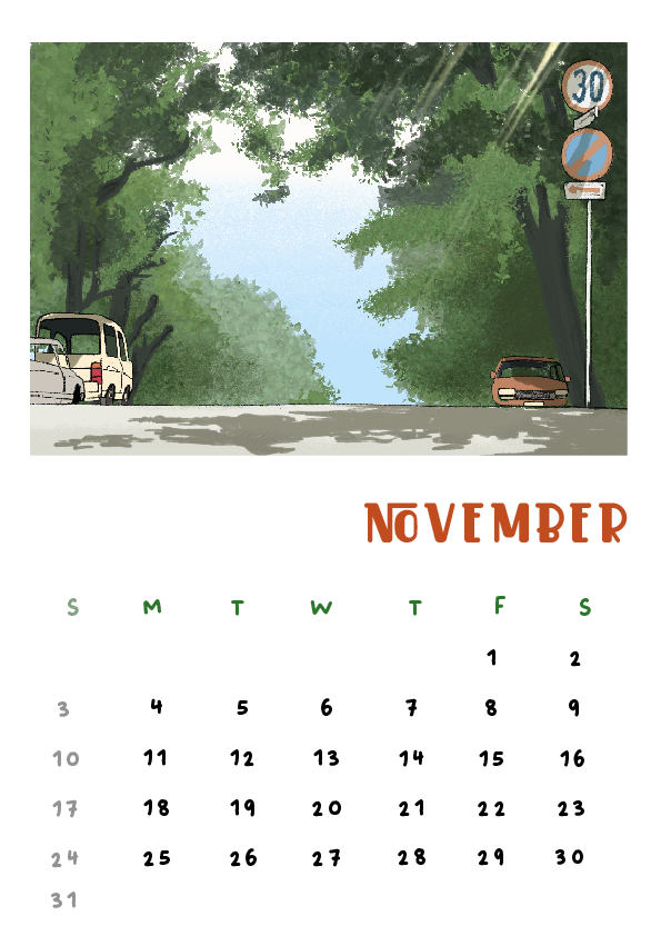 November:  Ocean Waves